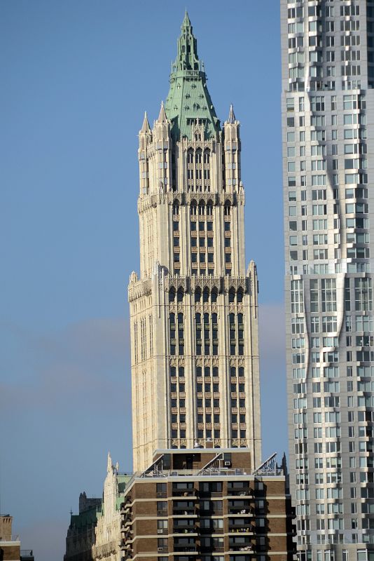 11-4 New York Financial District Woolworth Building Close Up From Brooklyn Heights